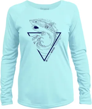 Great White Shark: Womens Long Sleeve UV Shirt