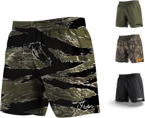 Hybrid Combat Shorts with Built-in Compression Liner for Jiu Jitsu, Grappling, MMA, and Wrestling