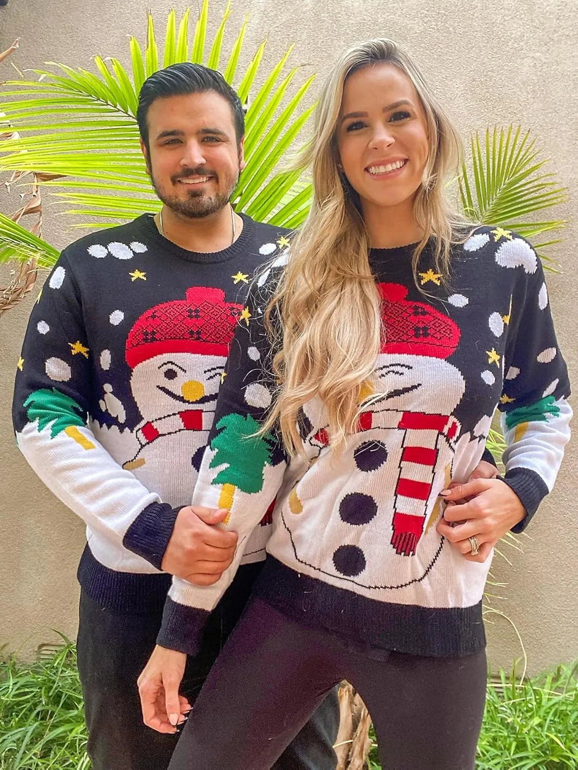 IFFEI Ugly Christmas Sweater for Women Men Kids Cute Family Matching Pullover Knit Jumpers for Holiday Party