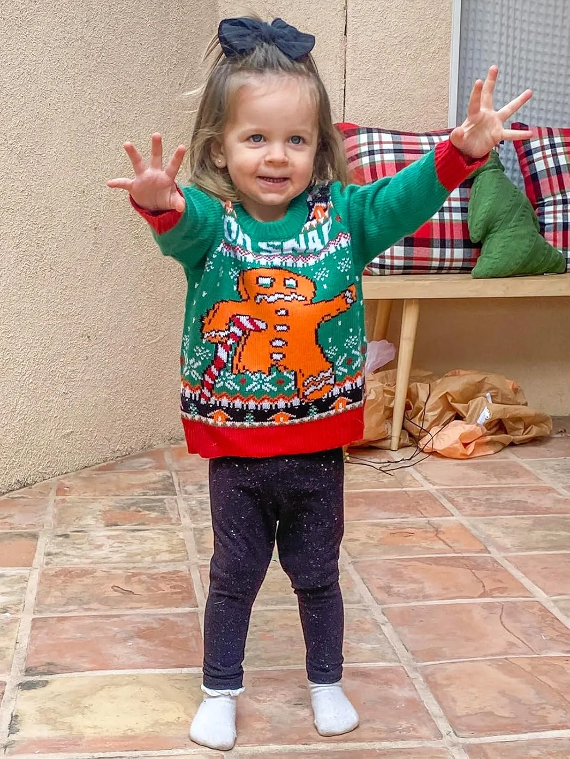 IFFEI Ugly Christmas Sweater for Women Men Kids Cute Family Matching Pullover Knit Jumpers for Holiday Party