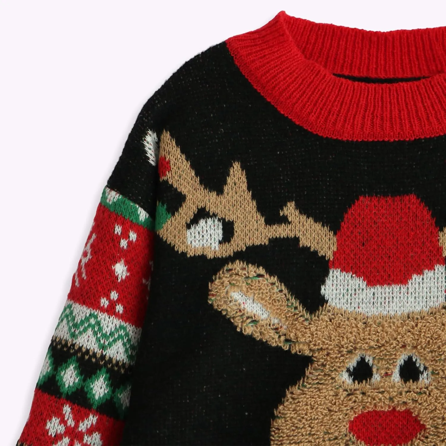 IFFEI Ugly Christmas Sweater for Women Men Kids Cute Family Matching Pullover Knit Jumpers for Holiday Party