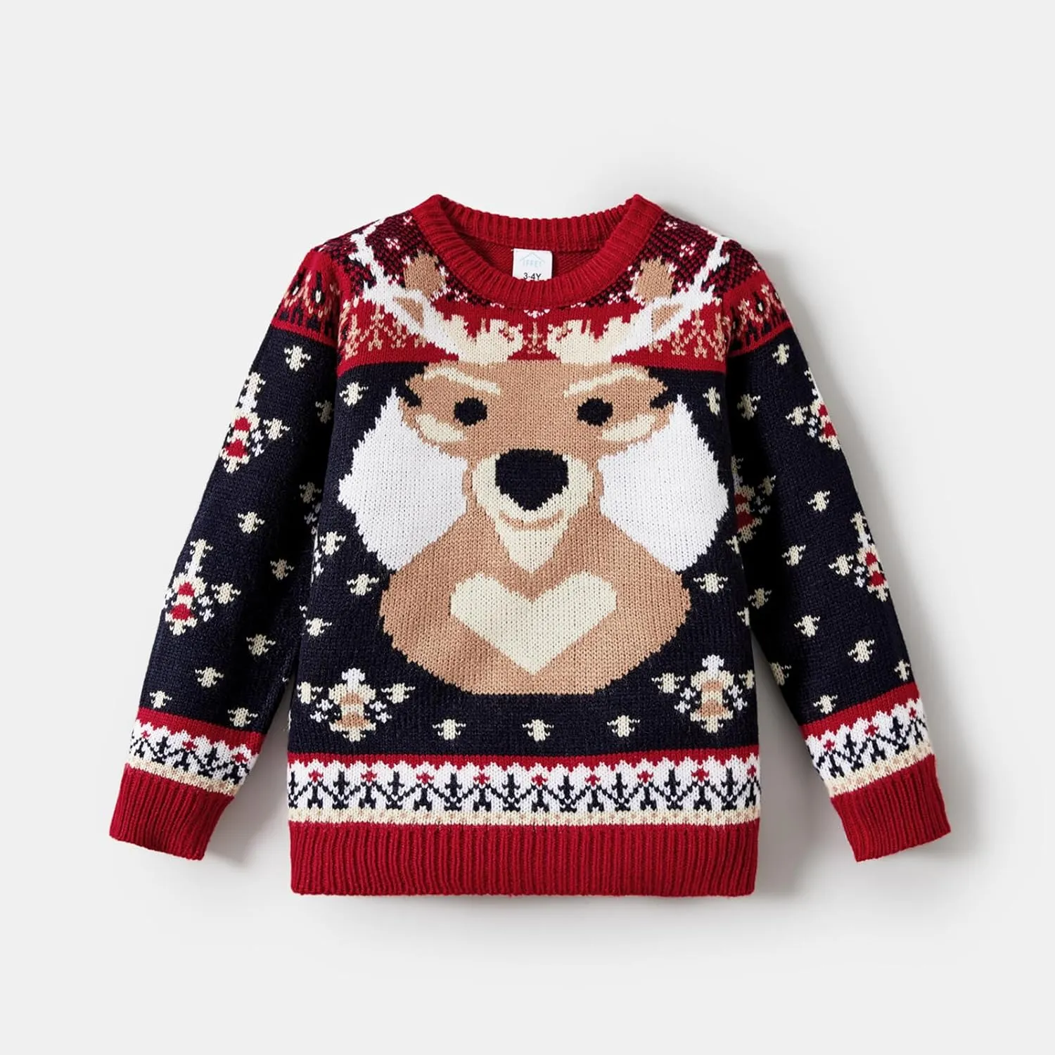IFFEI Ugly Christmas Sweater for Women Men Kids Cute Family Matching Pullover Knit Jumpers for Holiday Party