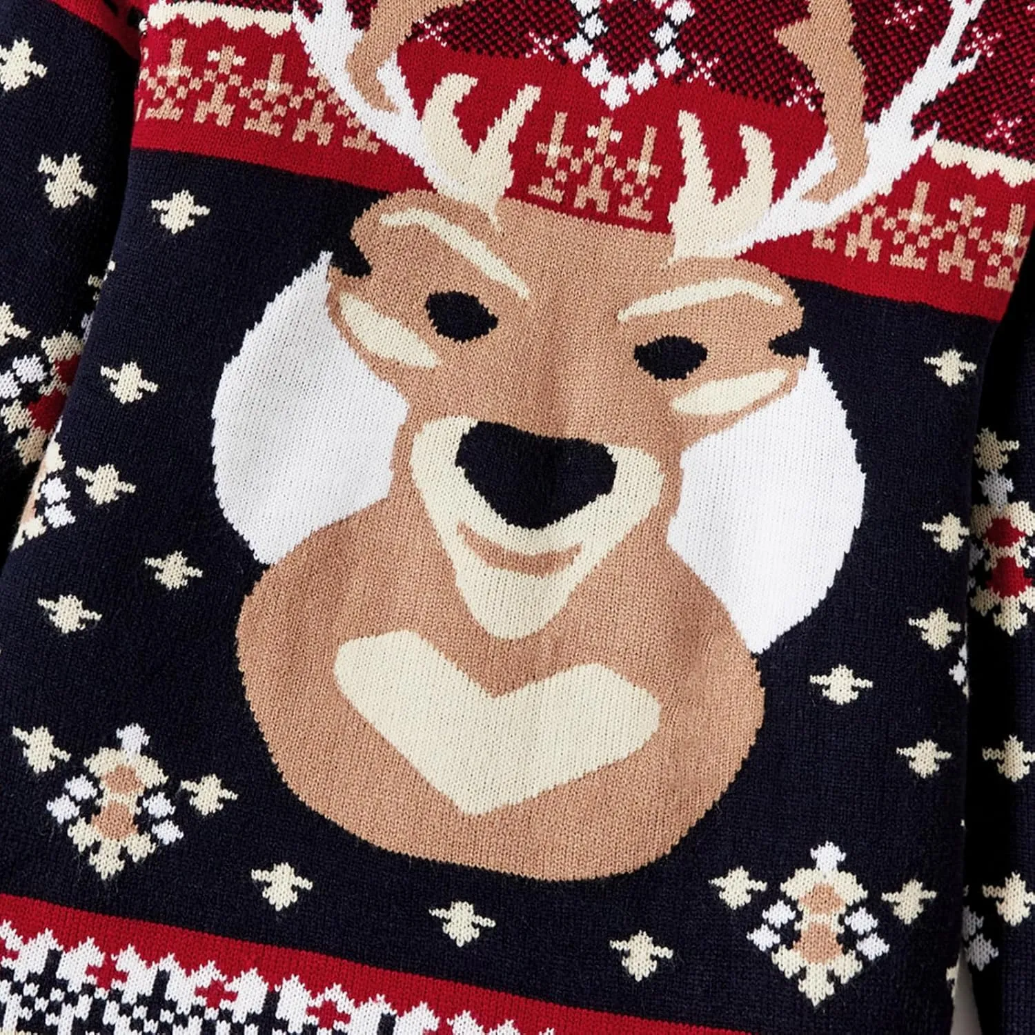 IFFEI Ugly Christmas Sweater for Women Men Kids Cute Family Matching Pullover Knit Jumpers for Holiday Party