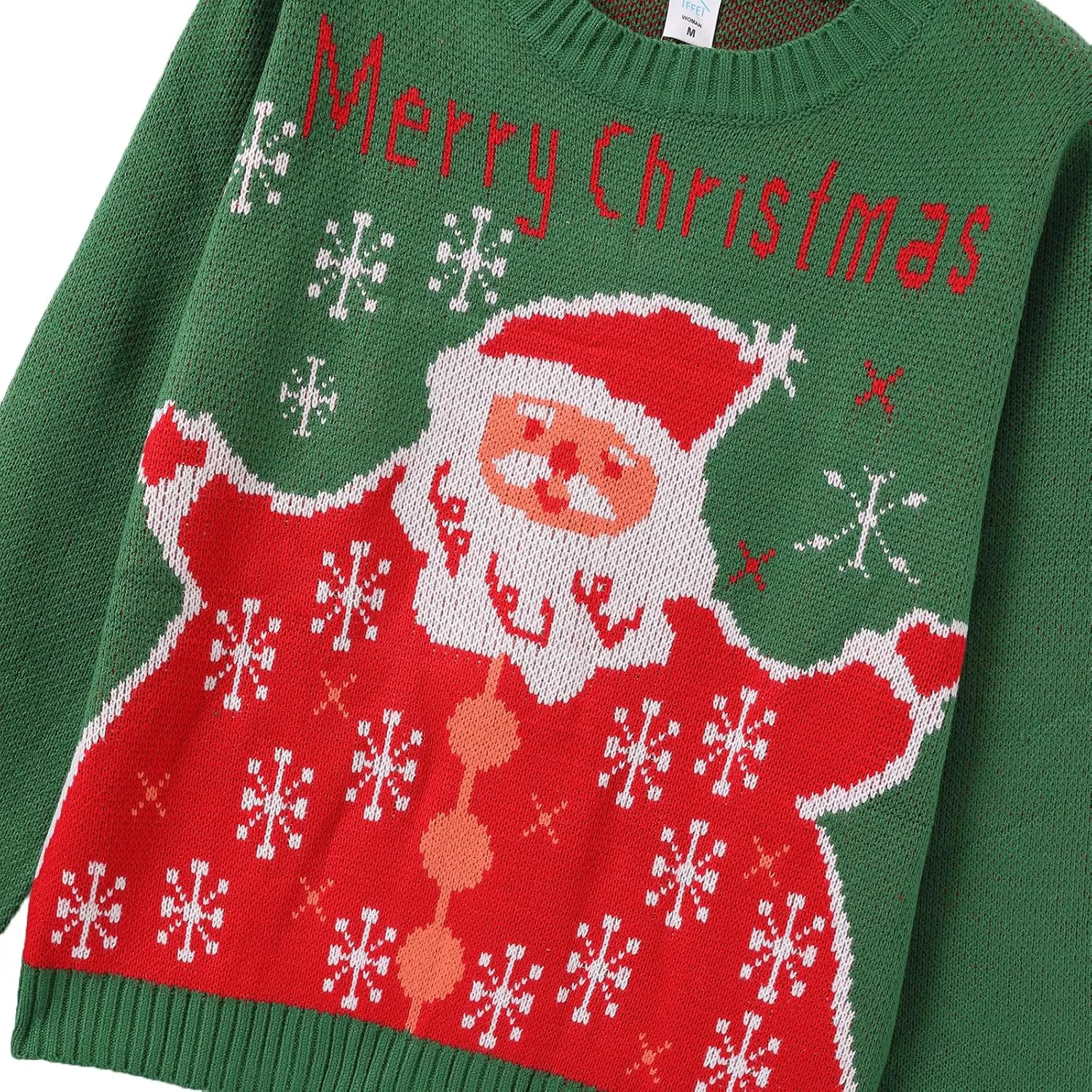 IFFEI Ugly Christmas Sweater for Women Men Kids Cute Family Matching Pullover Knit Jumpers for Holiday Party