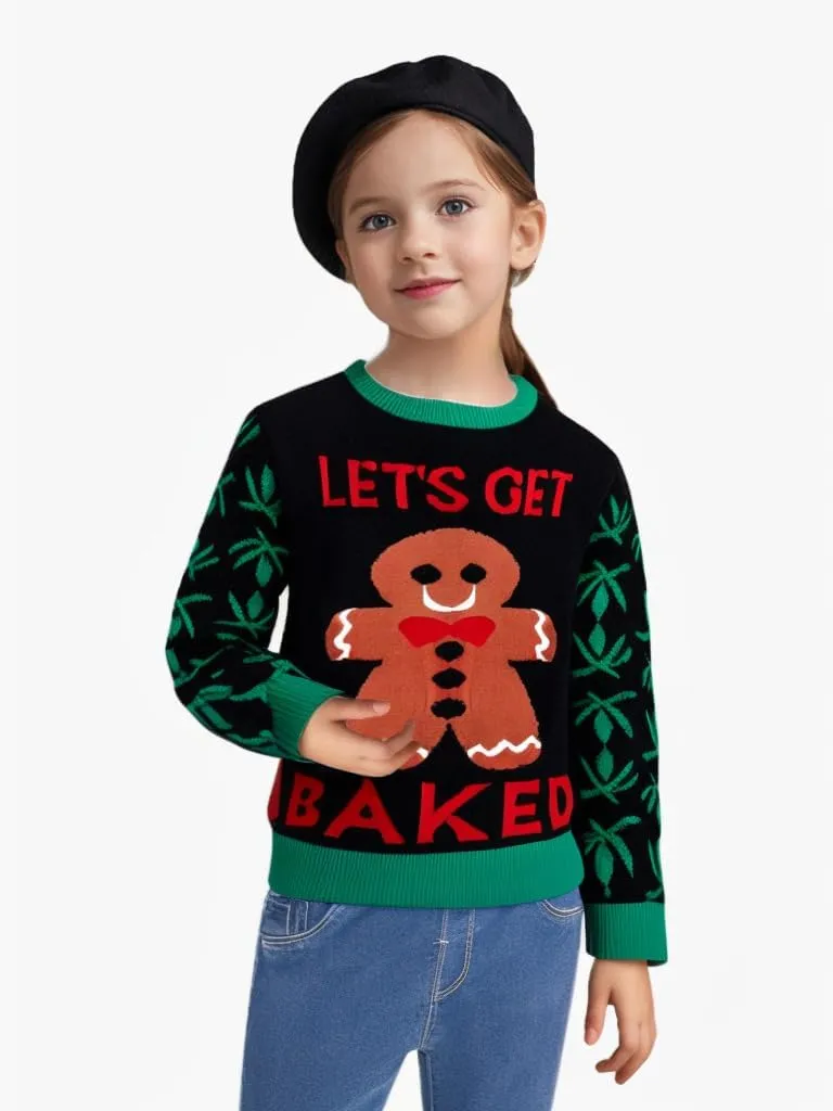IFFEI Ugly Christmas Sweater for Women Men Kids Cute Family Matching Pullover Knit Jumpers for Holiday Party