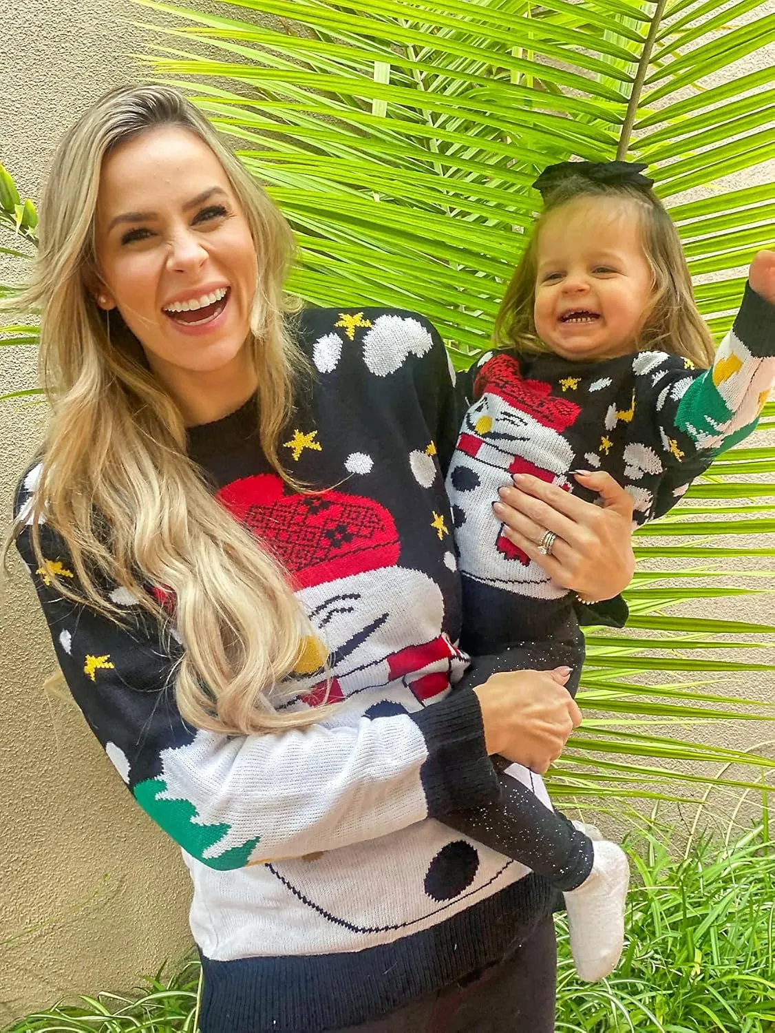 IFFEI Ugly Christmas Sweater for Women Men Kids Cute Family Matching Pullover Knit Jumpers for Holiday Party