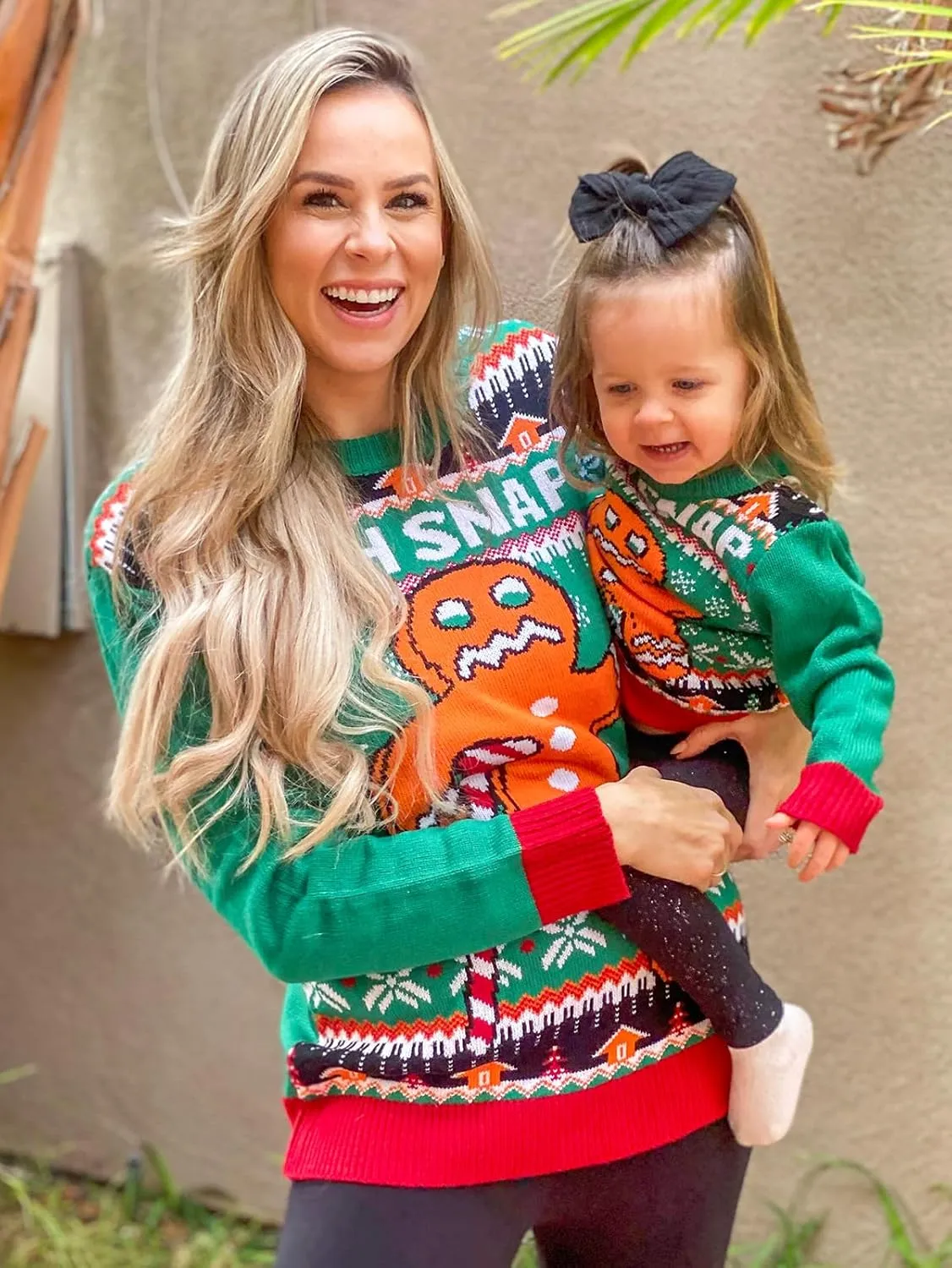 IFFEI Ugly Christmas Sweater for Women Men Kids Cute Family Matching Pullover Knit Jumpers for Holiday Party