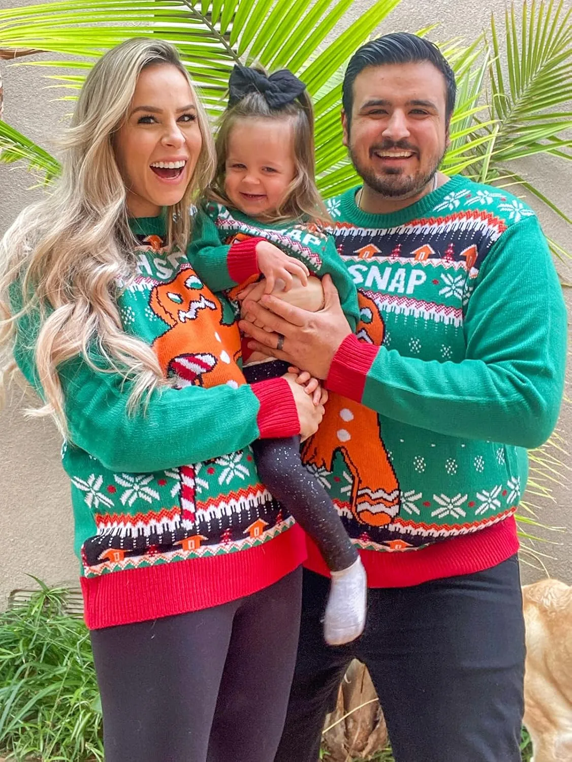 IFFEI Ugly Christmas Sweater for Women Men Kids Cute Family Matching Pullover Knit Jumpers for Holiday Party