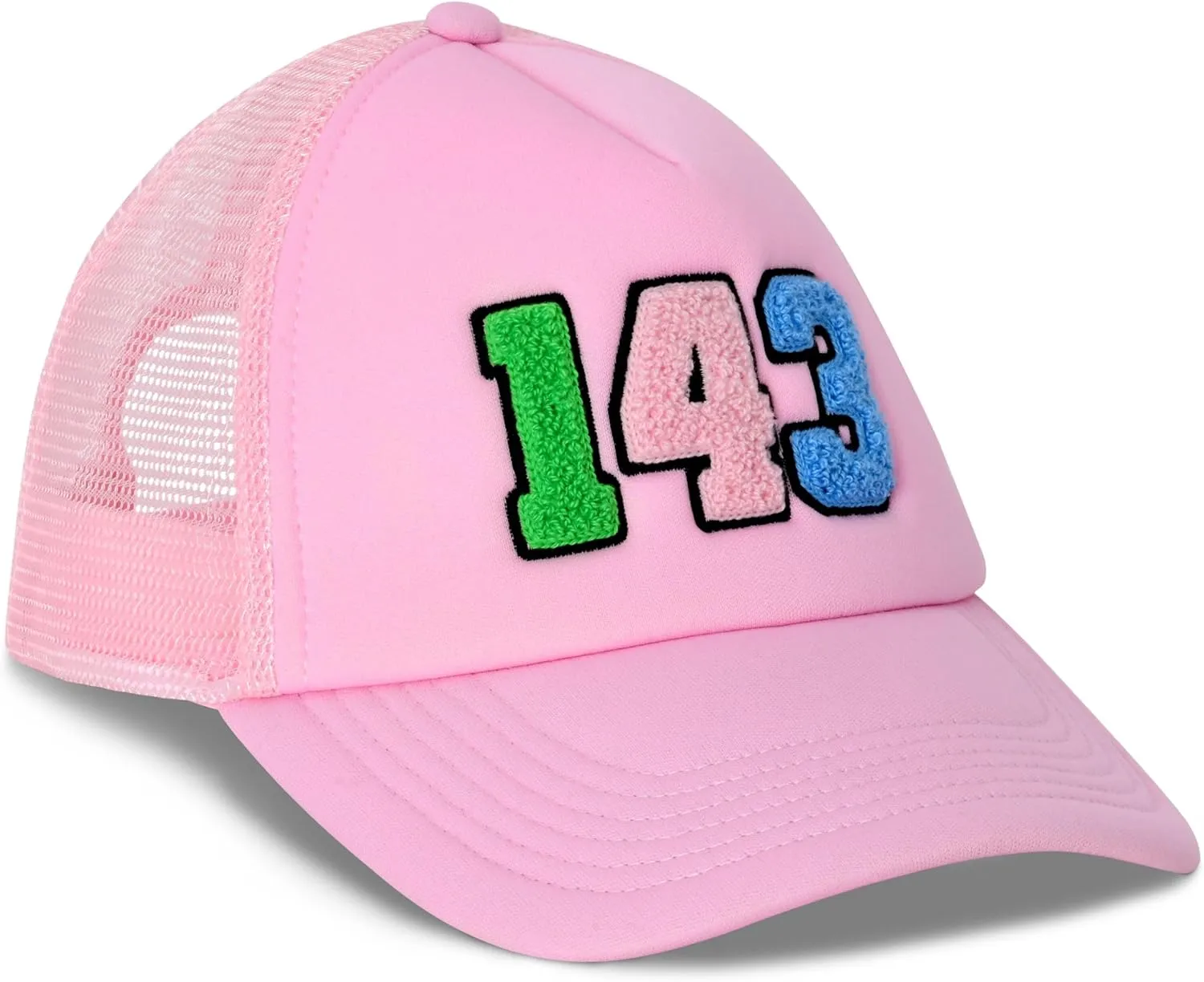 iscream Classic Trucker Style Adjustable Mesh Panel Baseball Chenille Applique Cap Collection