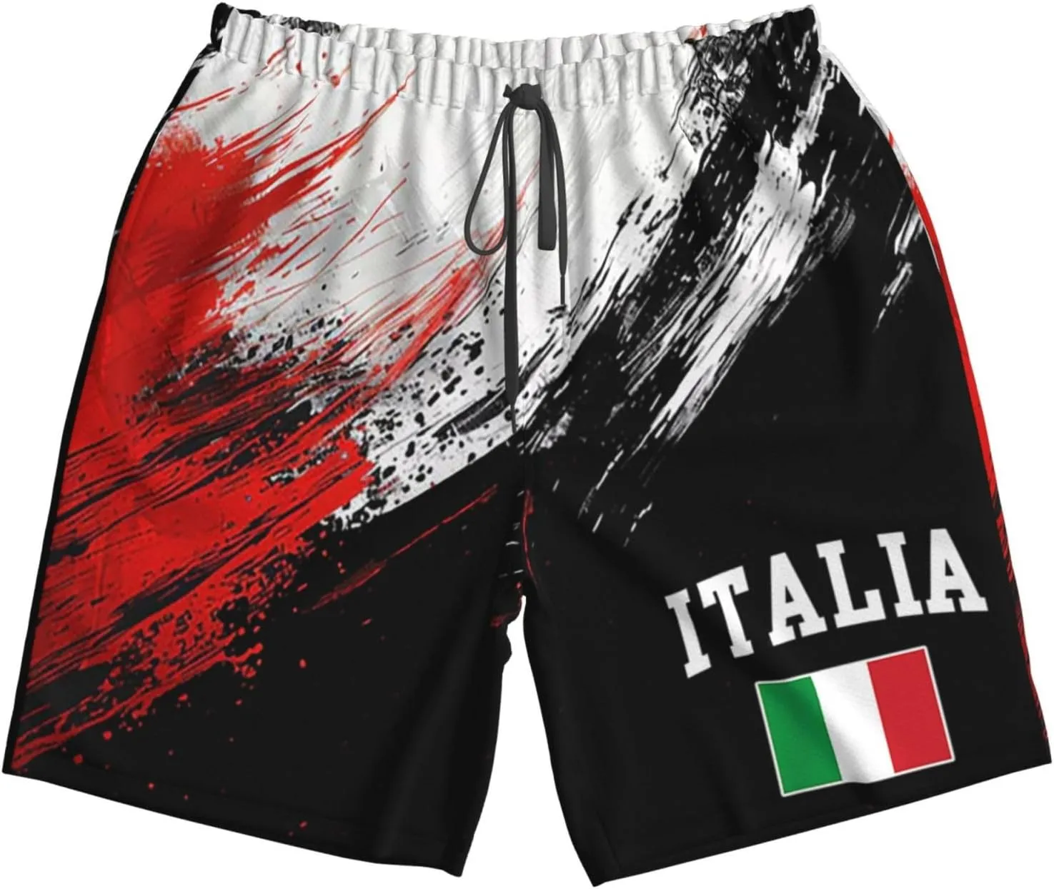 Italia Italy Italian Flag Mens Swim Trunks Board Shorts Quick Dry Mens Swimsuit,Summer Beach Short with Pockets