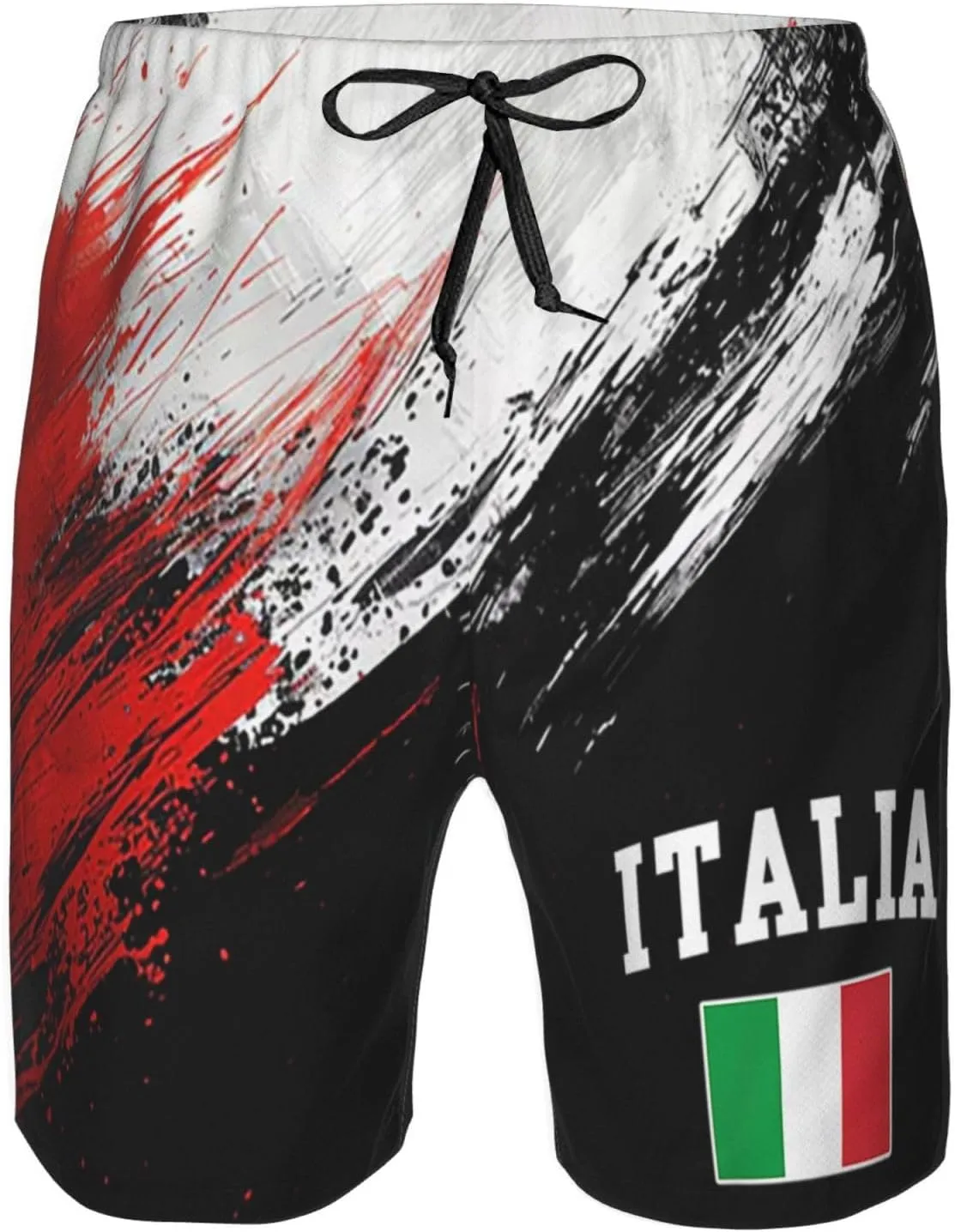 Italia Italy Italian Flag Mens Swim Trunks Board Shorts Quick Dry Mens Swimsuit,Summer Beach Short with Pockets