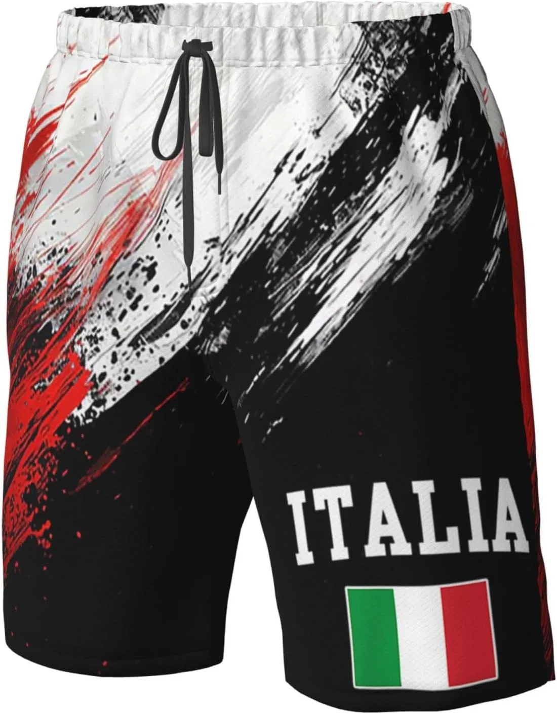 Italia Italy Italian Flag Mens Swim Trunks Board Shorts Quick Dry Mens Swimsuit,Summer Beach Short with Pockets