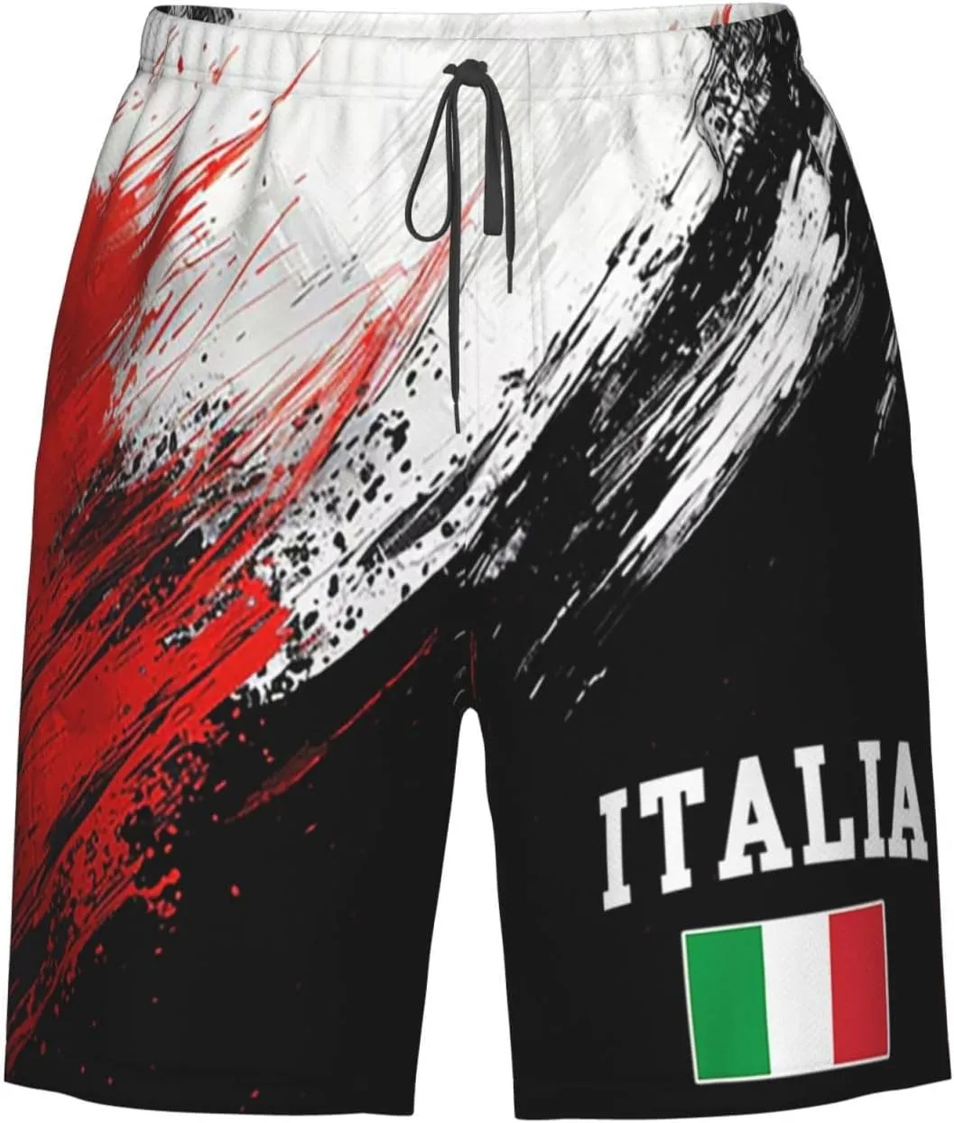 Italia Italy Italian Flag Mens Swim Trunks Board Shorts Quick Dry Mens Swimsuit,Summer Beach Short with Pockets