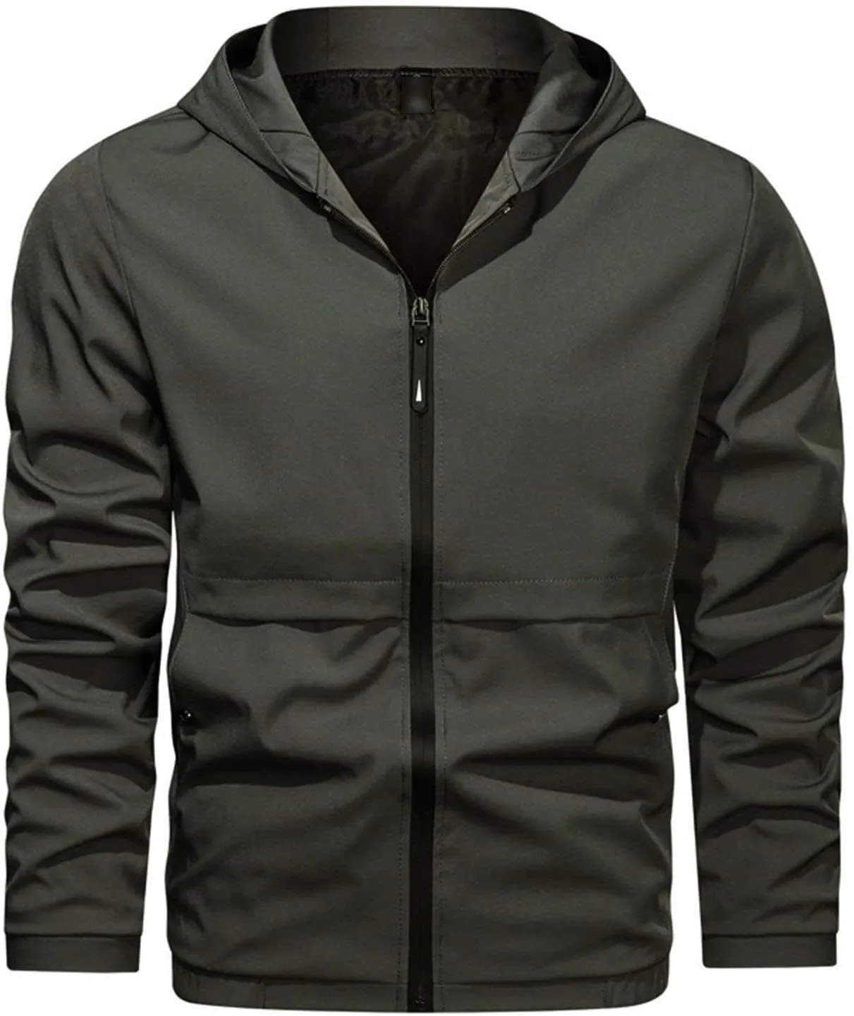 JEShifangjiusu Men'S Waterproof Breathable Hooded Lightweight Sportswear Windbreaker Jacket Raincoat Outdoor Puffer Jacket