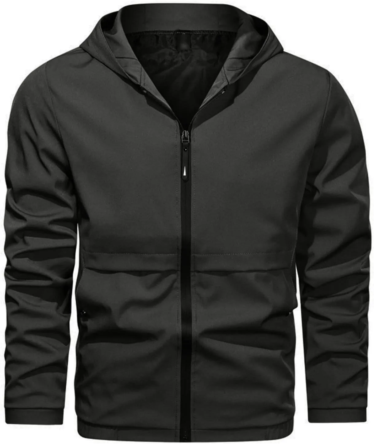 JEShifangjiusu Men'S Waterproof Breathable Hooded Lightweight Sportswear Windbreaker Jacket Raincoat Outdoor Puffer Jacket