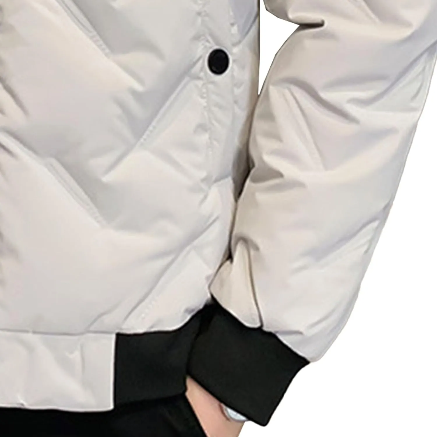 JEsilunmaMY Casual Baseball Bomber Jackets for Men Lightweight Cropped Puffer Quilted Jacket Thermal Sportwear Down Coats