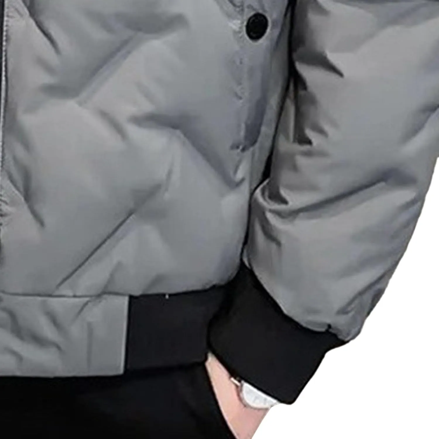 JEsilunmaMY Casual Baseball Bomber Jackets for Men Lightweight Cropped Puffer Quilted Jacket Thermal Sportwear Down Coats