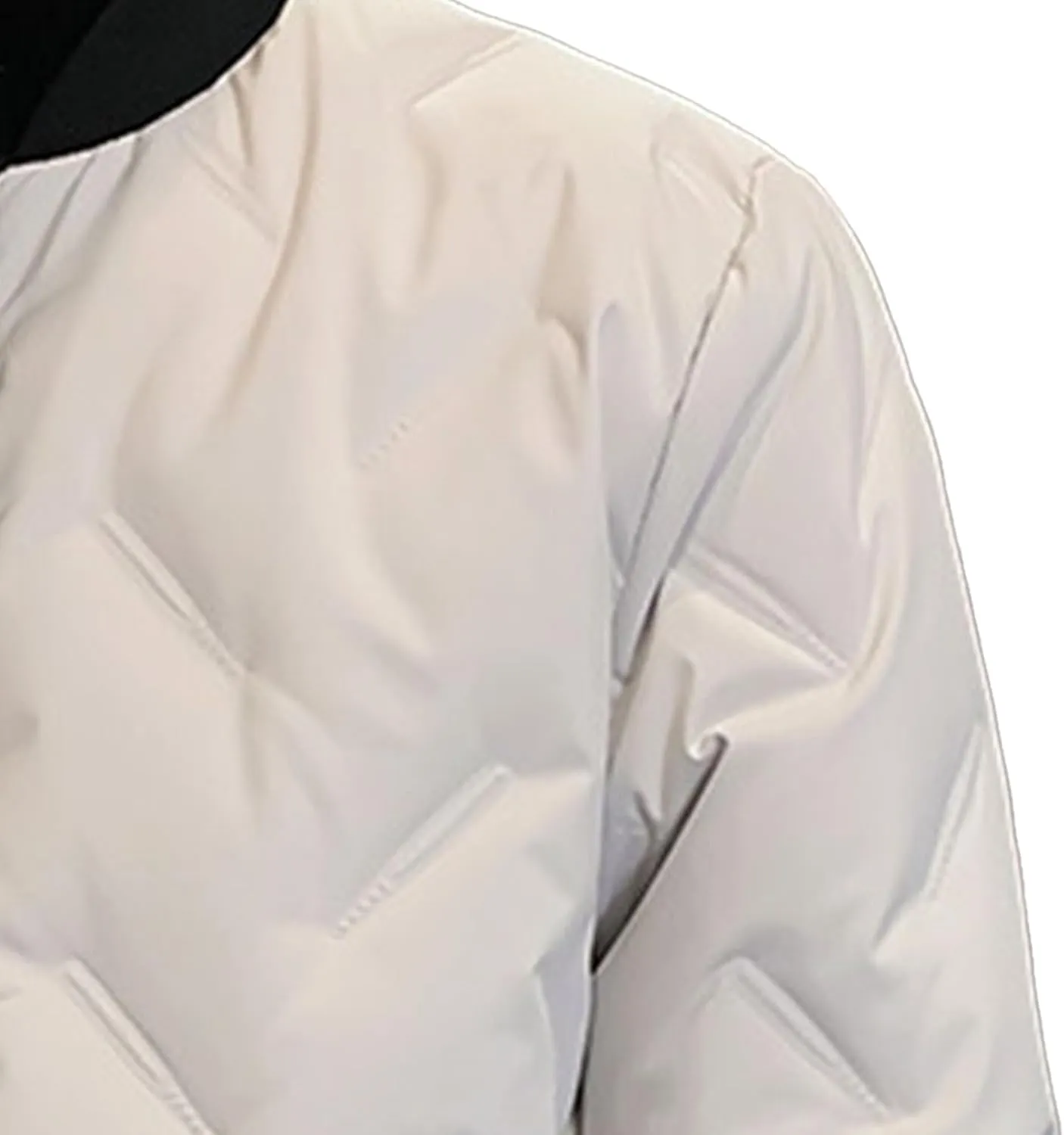 JEsilunmaMY Casual Baseball Bomber Jackets for Men Lightweight Cropped Puffer Quilted Jacket Thermal Sportwear Down Coats