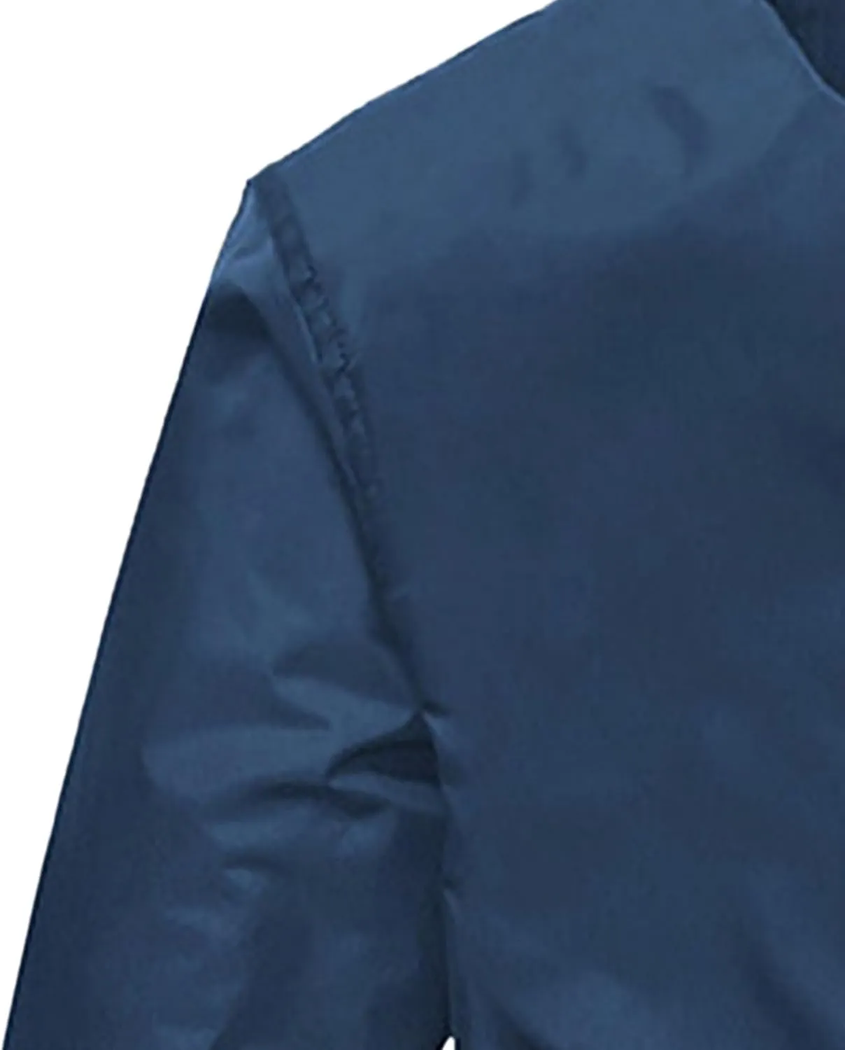 JEsilunmaMY Men's Lightweight Stand Collar Bomber Jacket Full Zip Flannel Baseball Jacket Windproof Sportwear Windbreaker
