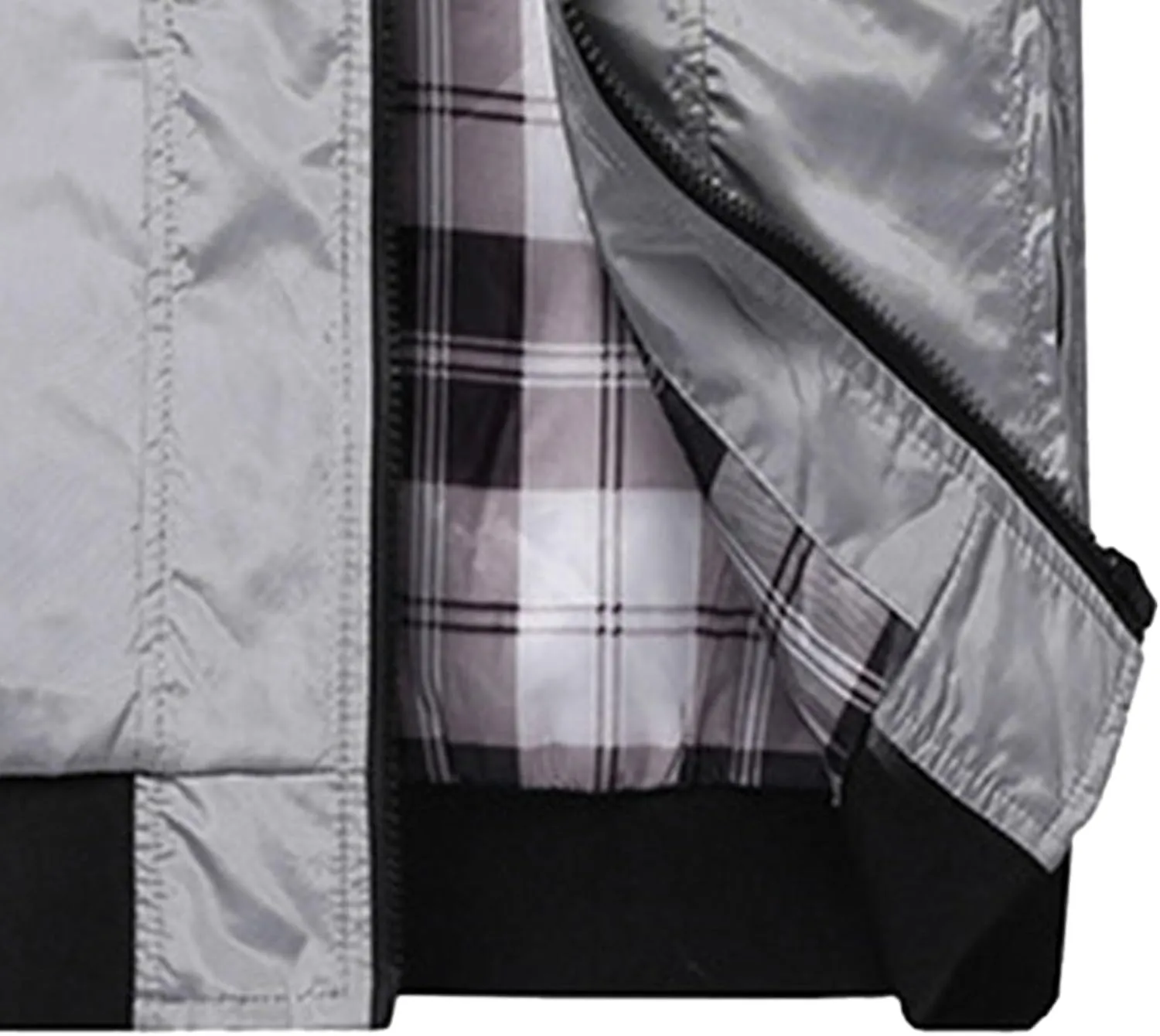 JEsilunmaMY Men's Lightweight Stand Collar Bomber Jacket Full Zip Flannel Baseball Jacket Windproof Sportwear Windbreaker