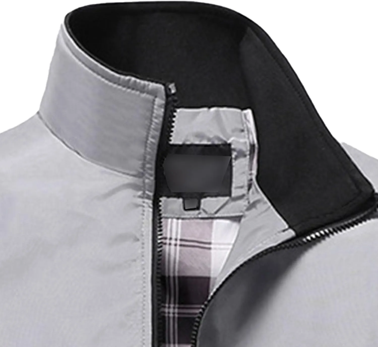 JEsilunmaMY Men's Lightweight Stand Collar Bomber Jacket Full Zip Flannel Baseball Jacket Windproof Sportwear Windbreaker