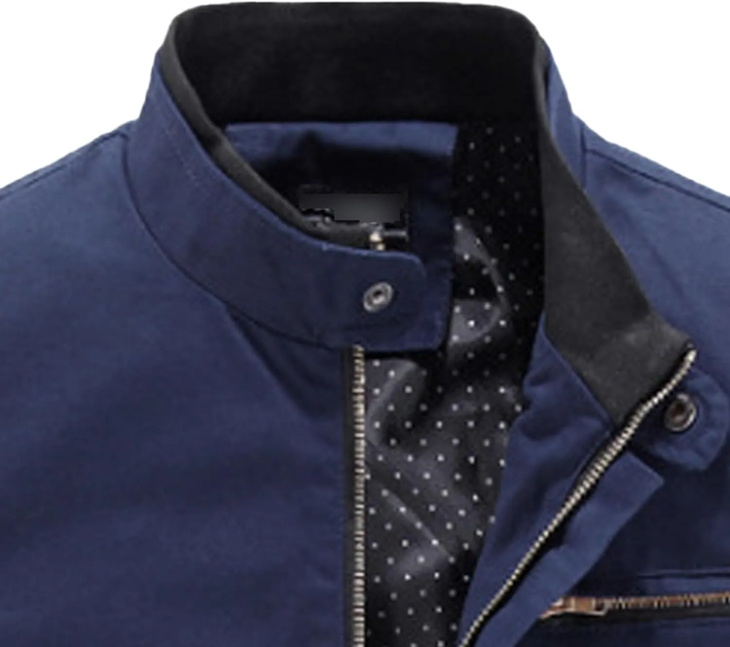 JEsilunmaMY Men's Slim Cargo Cotton Jacket Stand Collar Zipper Lightweight Jackets Casual Sportwear Rib Bomber Jackets