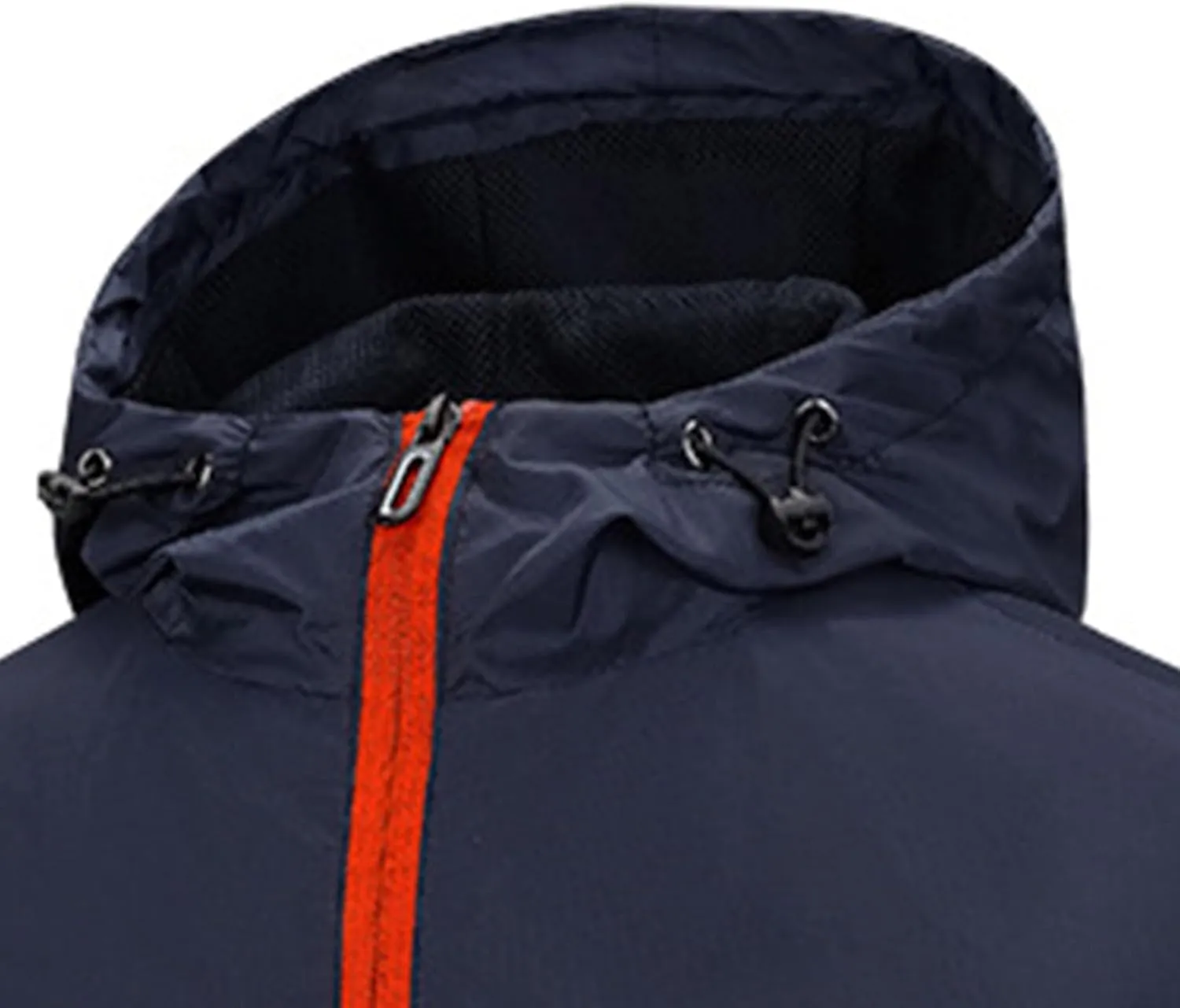 JEsilunmaMY Men's Sportwear Hooded Bomber Jacket Long Sleeve Lightweight Windproof Windbreaker Casual Outdoor Hiking Jacket