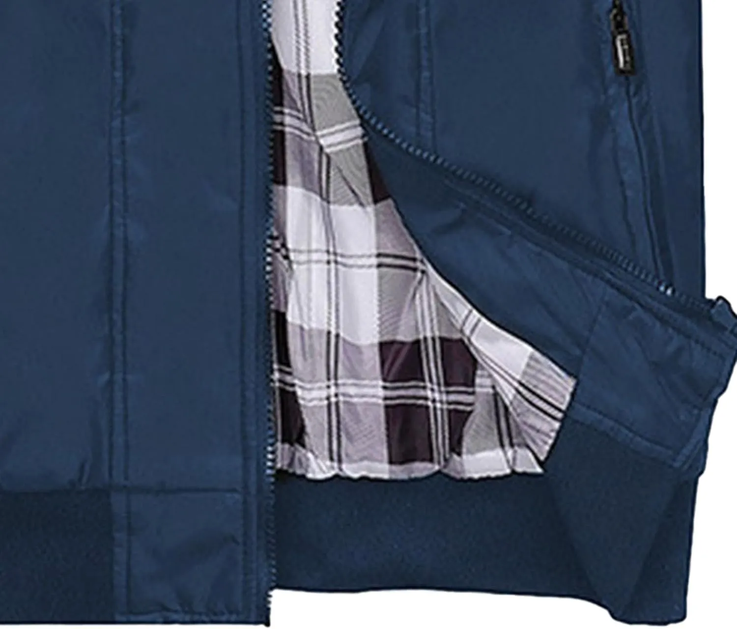 JEsilunmaMY Men's Stand Collar Flannel Bomber Jacket Full Zip Lightweight Baseball Jacket Windproof Sportwear Windbreaker