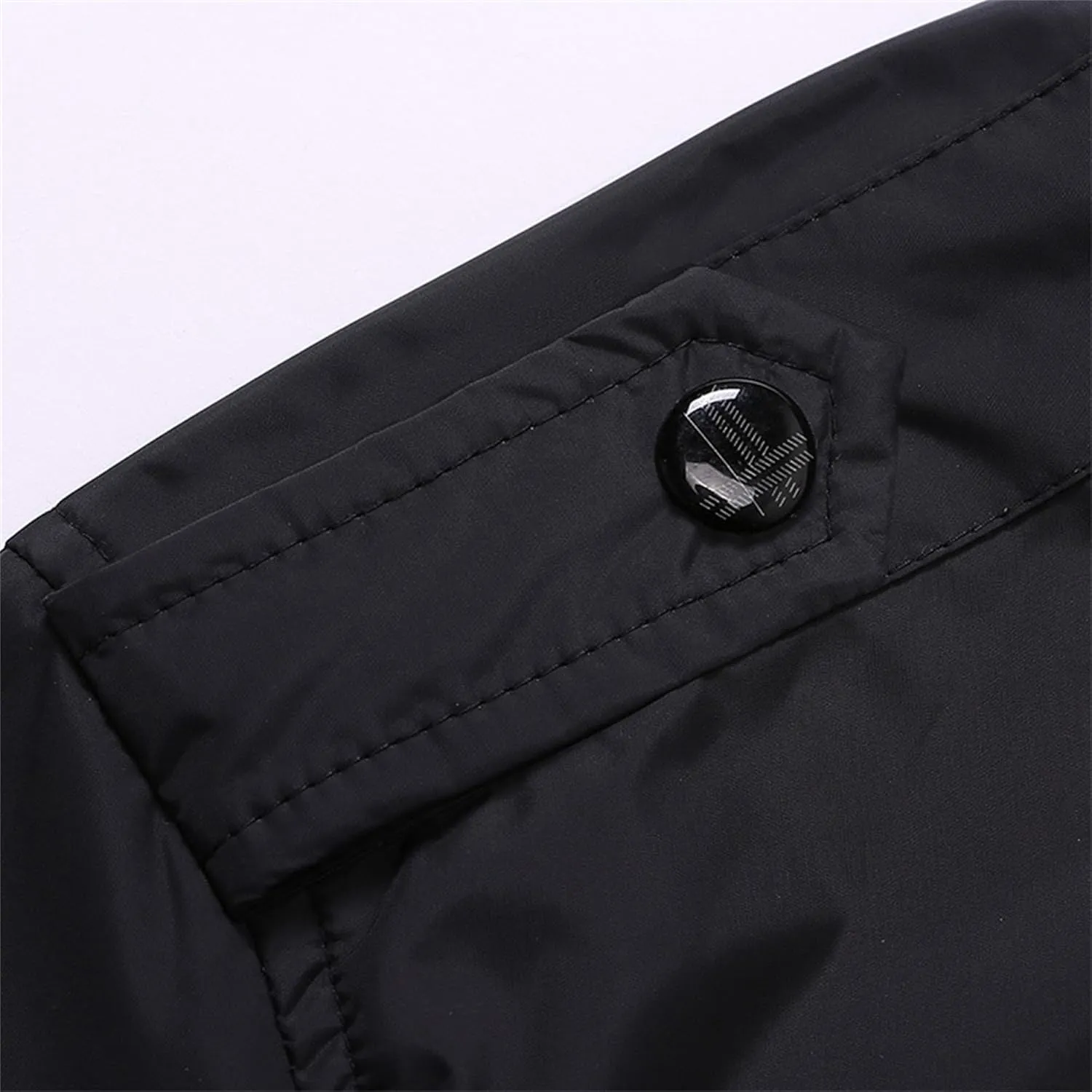 JEsilunmaMY Men's Stand Collar Flannel Bomber Jacket Full Zip Lightweight Baseball Jacket Windproof Sportwear Windbreaker