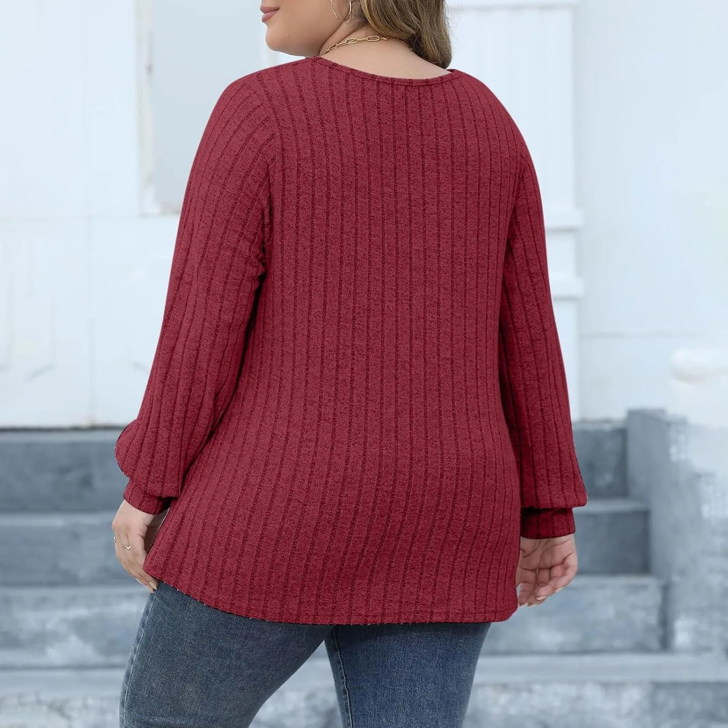 Lastesso Oversized Sweaters for Women V Neck Long Sleeve Lightweight Fall Sweater Tops Casual Solid Pullover Trendy Outfits