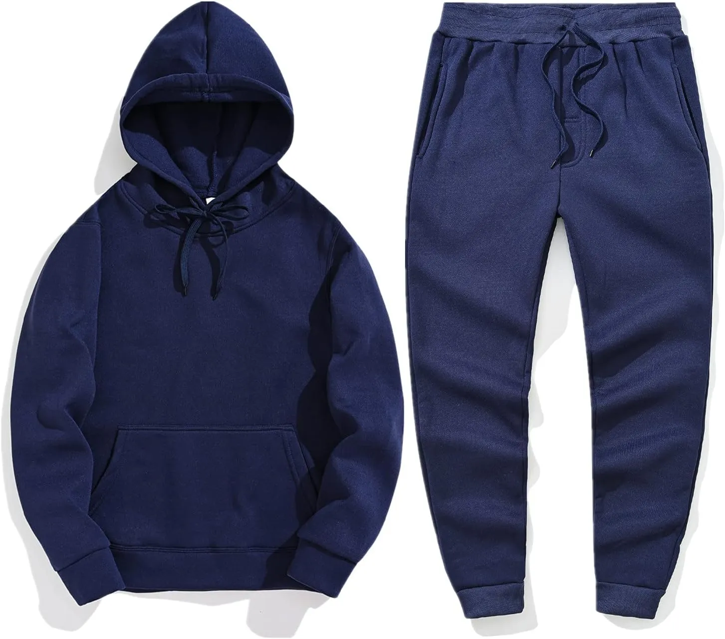 LCMTWX Mens 2 Piece Outfits Fall Winter Solid Color Zipper Sweater Pants Sports Suit Drawstring Zip Up Jackets Jacket Men