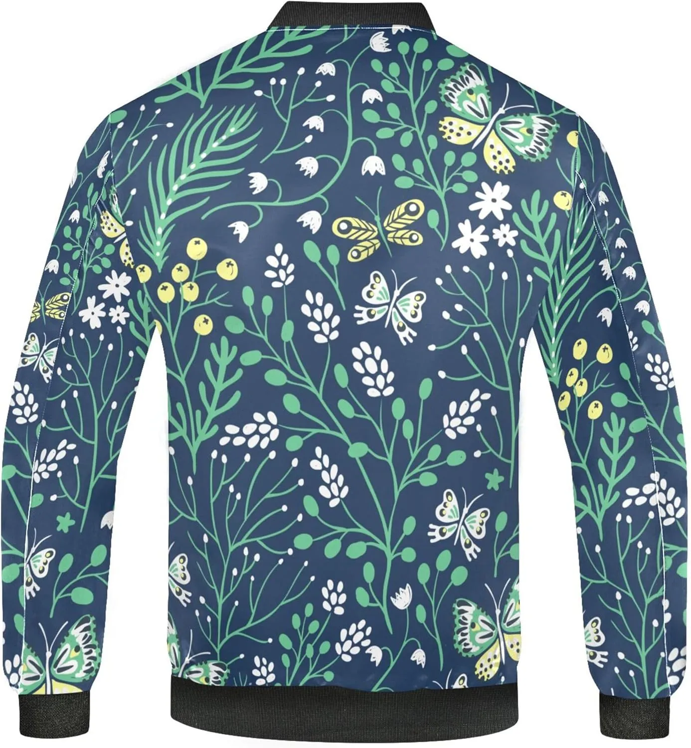 linqin Summer Herbs and Safari Butterflies Men'S Jacket Lightweight Waterproof Windbreaker Mens Jackets Softshell Sportwear