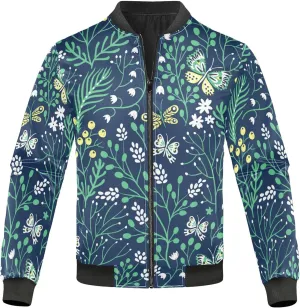 linqin Summer Herbs and Safari Butterflies Men'S Jacket Lightweight Waterproof Windbreaker Mens Jackets Softshell Sportwear
