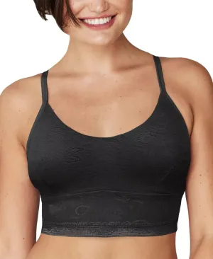 Maidenform Women's All-Over Lace Longline Bralette, Black, X-Large