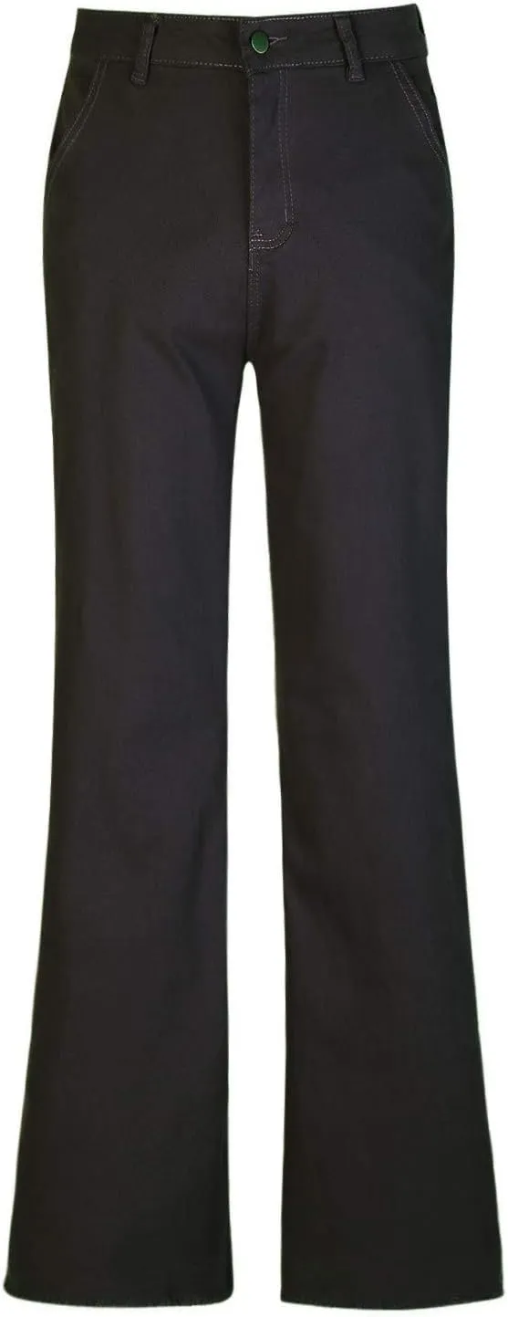 Maryia Women's High Waisted Corduroy Solid Pants Hipster Wide Leg Casual Trousers Straight Lounge Baggy Sweatpants