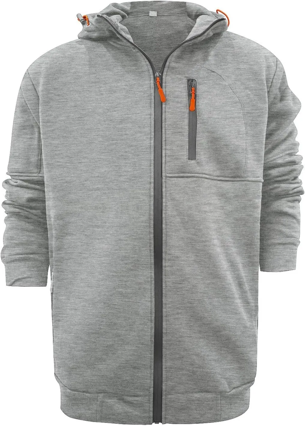 Men Hoodies Casual Hoodies for Men with Zip Pockets Full Zip Long Sleeve Sweatshirt Slim Fit Gym Sports Hooded Jacket