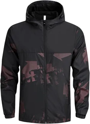 Mens 2023 Fall Rain Coat Lightweight Windbreaker Waterproof Rain Jacket Hood Outdoor Running Hiking Hooded Overcoats