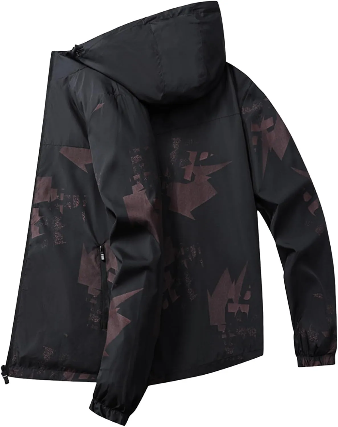 Mens 2023 Fall Rain Coat Lightweight Windbreaker Waterproof Rain Jacket Hood Outdoor Running Hiking Hooded Overcoats