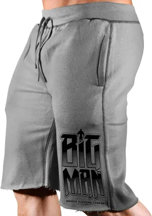 Men's Bodybuilding Workout (Big Man) Gym Shorts (A:BK)