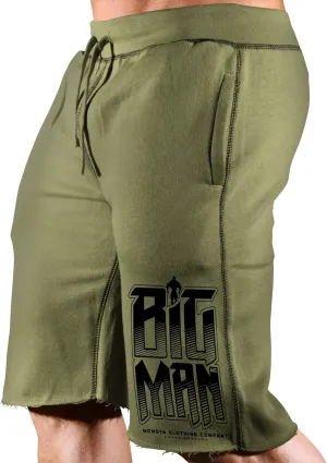 Men's Bodybuilding Workout (Big Man) Gym Shorts (A:BK)