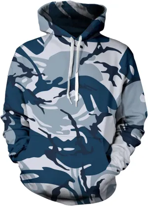 Mens Camo Hoodies Novelty Print Casual Drawstring Hooded Military Sweatshirts with Kangaroos Pocket Tactical Pullover