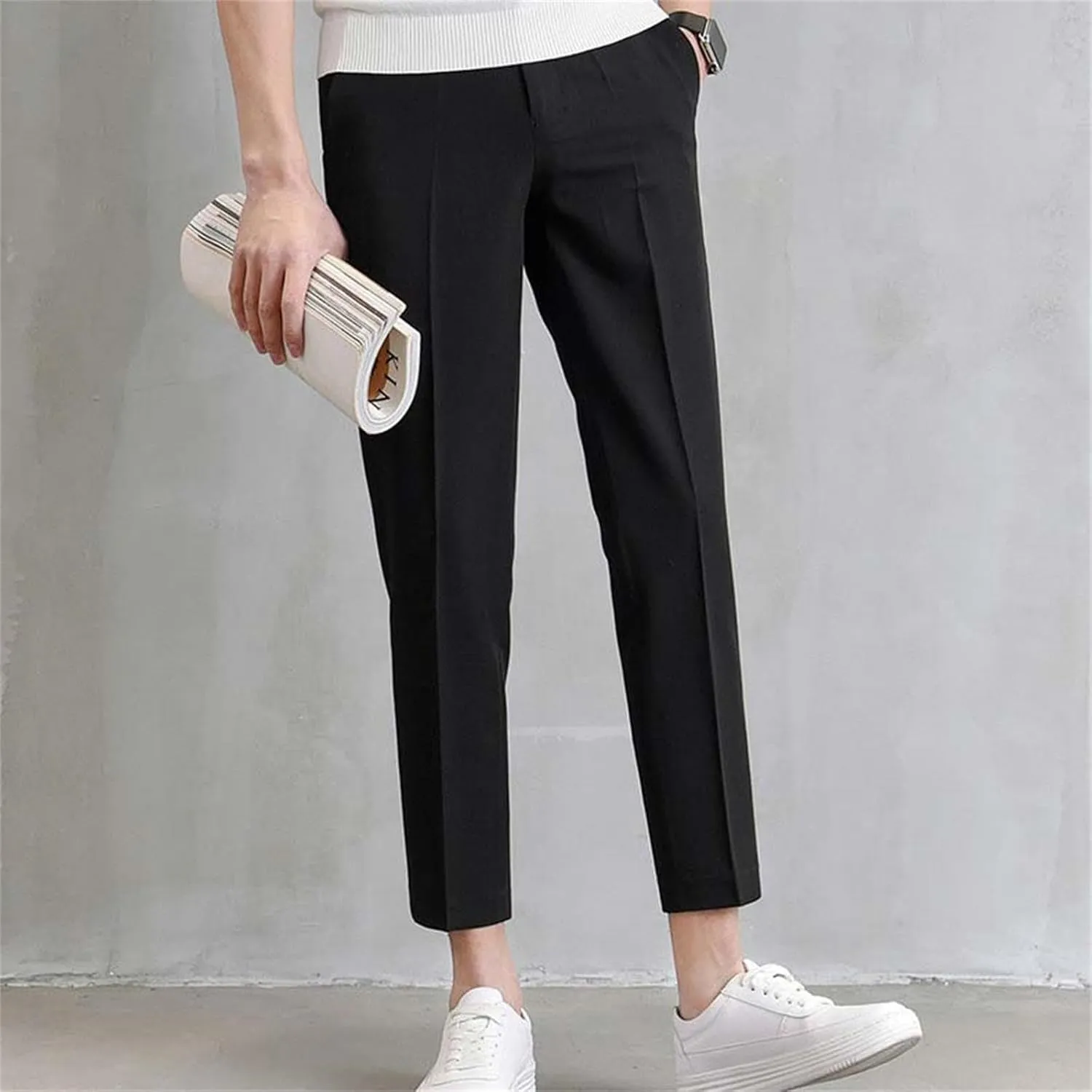 Men's Dress Pants Linen Gym Baggy Joggers Smarty Shorts Elastic Waist Basketball Leather Football Resort Wear