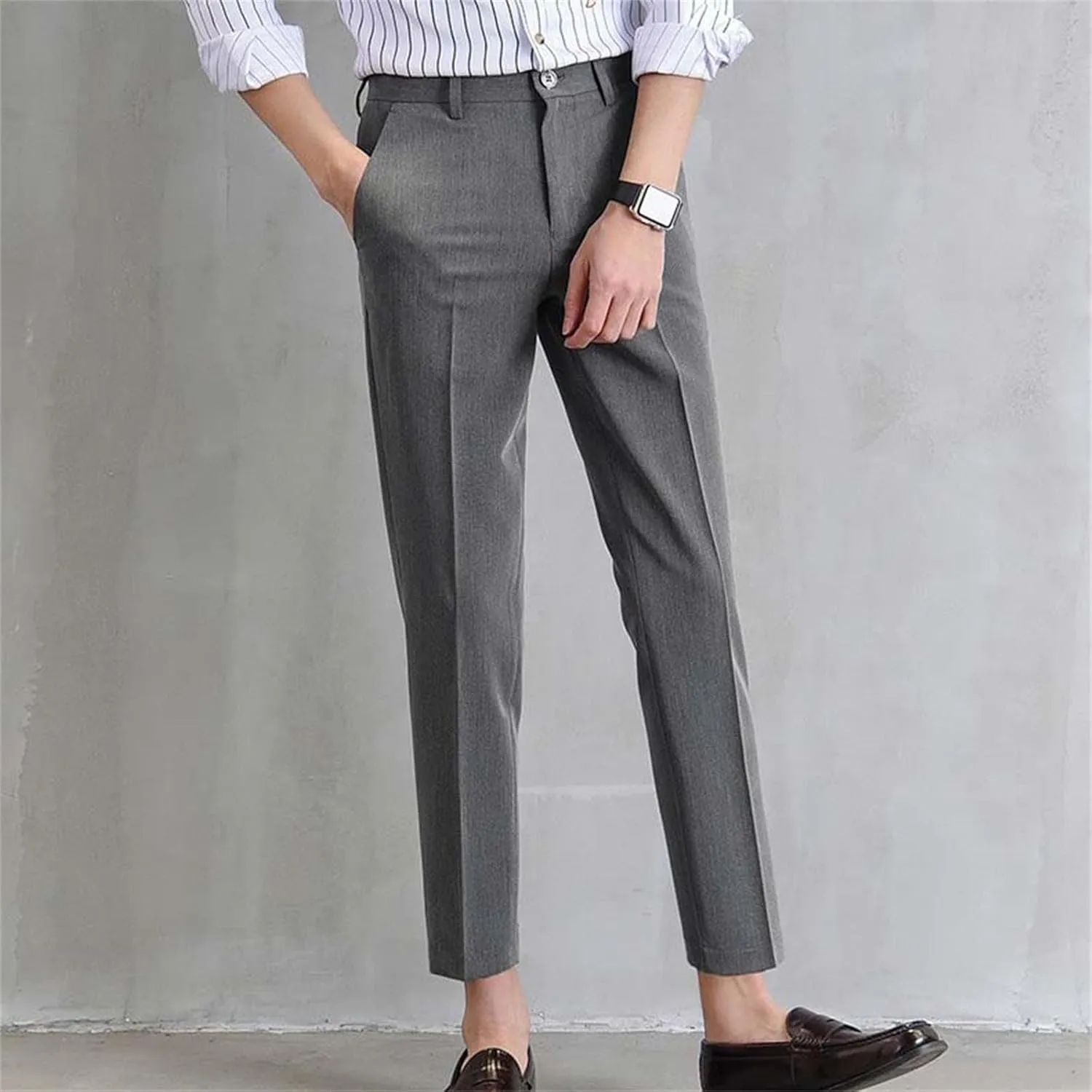 Men's Dress Pants Linen Gym Baggy Joggers Smarty Shorts Elastic Waist Basketball Leather Football Resort Wear