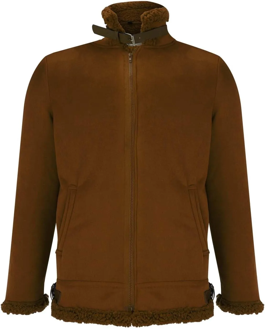 Mens Fleece Lined Jacket Faux Motorcycle Leather Jackets Winter Warm Jacket Coats Vintage Lapel Puffer Coats