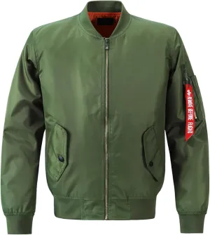 Mens Front Zip Panel Jacket Light Thin Casual Coat Water Resistant Sports Jacket Stand Collar Jacket with Golf Hiking