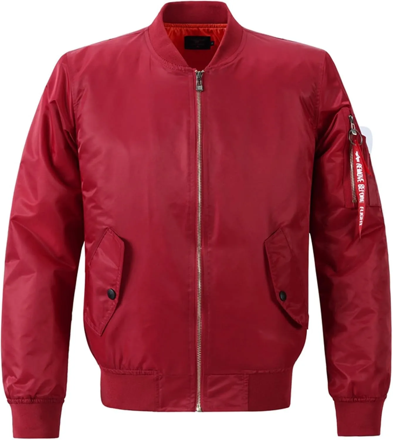 Mens Front Zip Panel Jacket Light Thin Casual Coat Water Resistant Sports Jacket Stand Collar Jacket with Golf Hiking