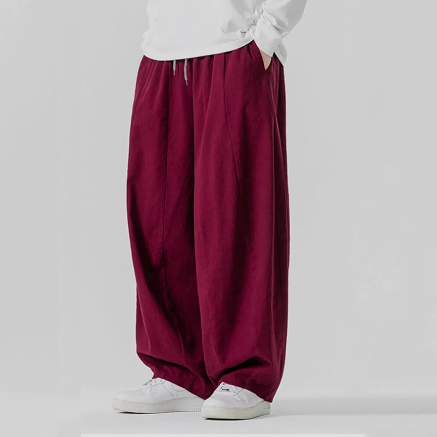 Men's Hip Hop Pants Joggers Loose Fit Streetwear Biker Baggy Trousers Stylish Cargo Pants Casual Oversized Sportwear