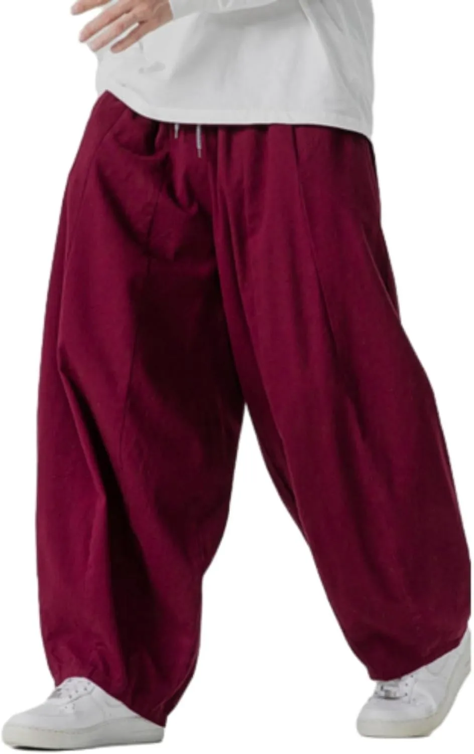 Men's Hip Hop Pants Joggers Loose Fit Streetwear Biker Baggy Trousers Stylish Cargo Pants Casual Oversized Sportwear