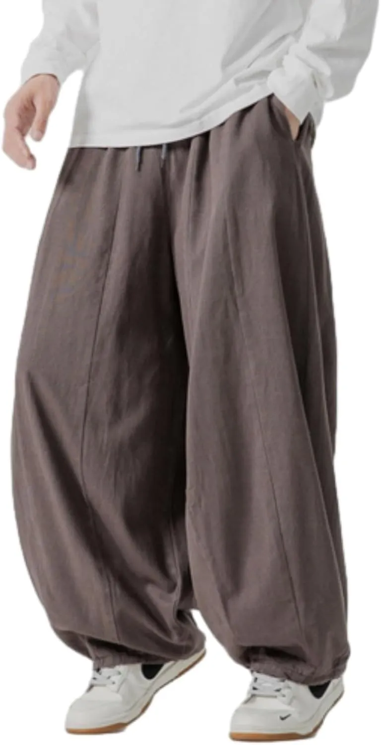Men's Hip Hop Pants Joggers Loose Fit Streetwear Biker Baggy Trousers Stylish Cargo Pants Casual Oversized Sportwear