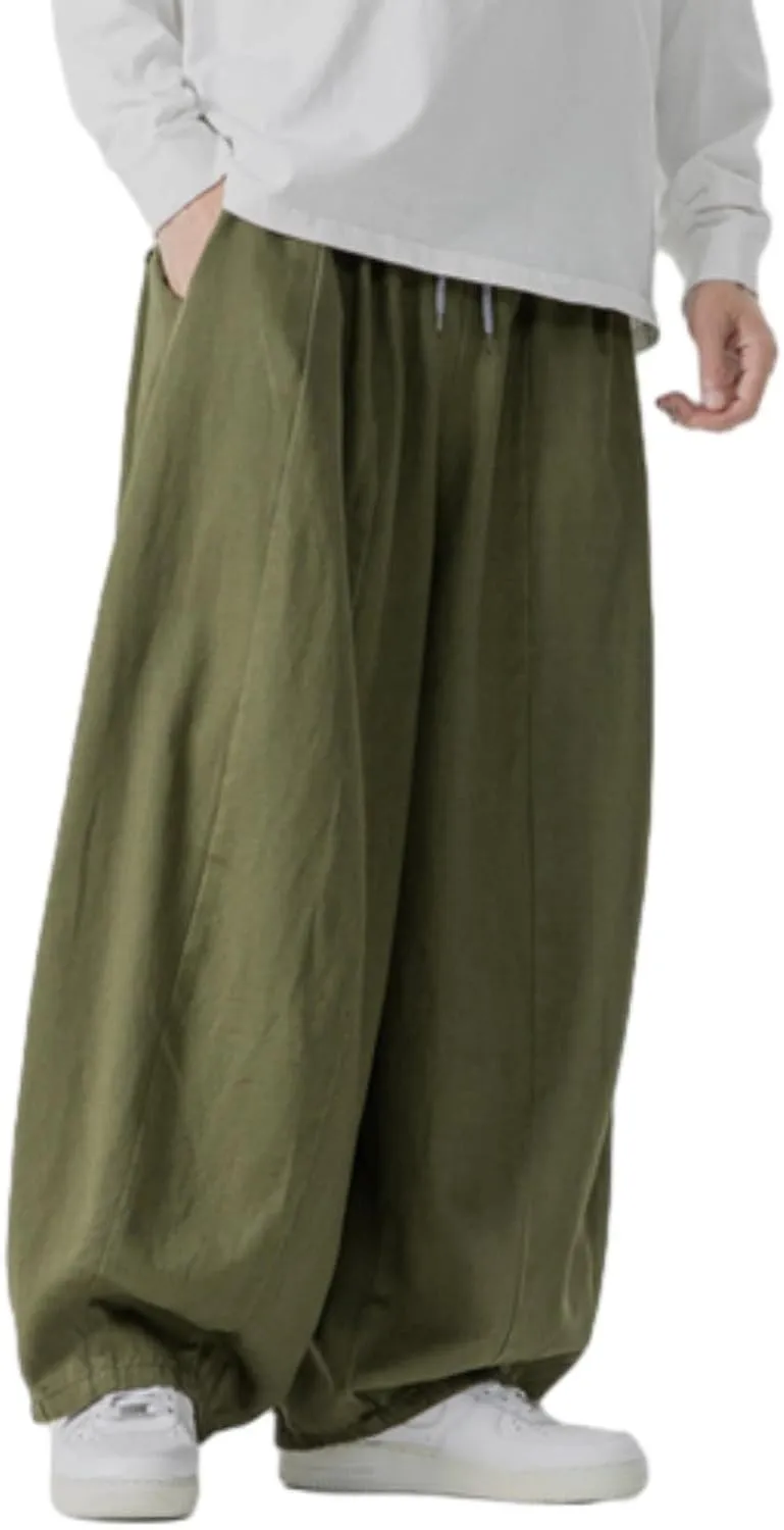 Men's Hip Hop Pants Joggers Loose Fit Streetwear Biker Baggy Trousers Stylish Cargo Pants Casual Oversized Sportwear
